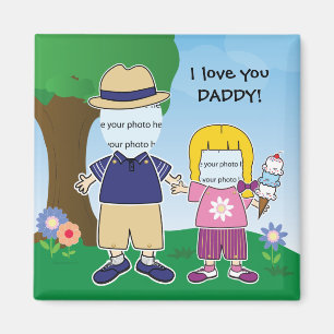 Íman Eu te amo pai customizável