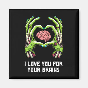Íman Eu Te Amo Por Seus Miolos Mãos de Zumbi Halloween