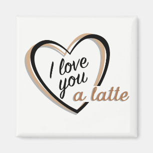 Íman Eu te amo um ímã do latte  