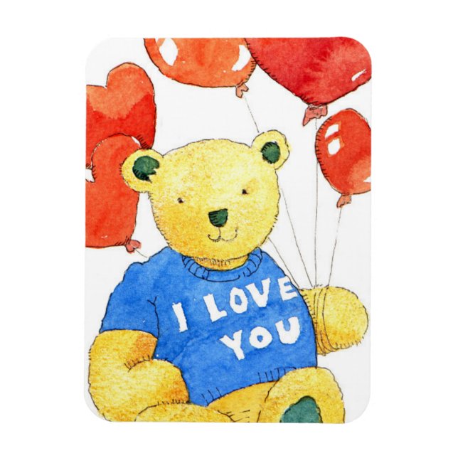 Íman Eu te amo urso - balão 2011 (Vertical)