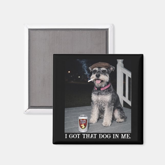 Íman Eu Tenho Esse Cachorro Em Mim, Miniatura Schnauzer (Front/Back)