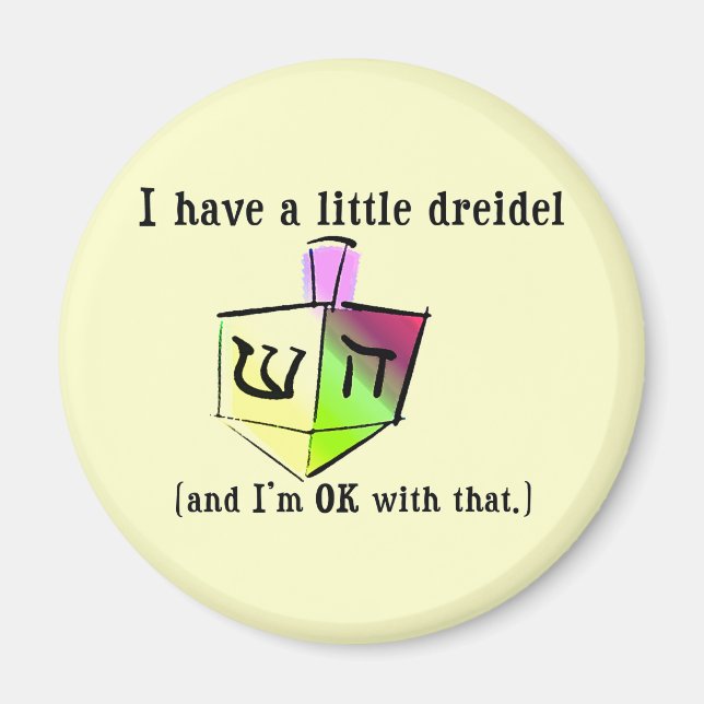 Íman Eu tenho um pequeno Dreidel Magnets (Frente)