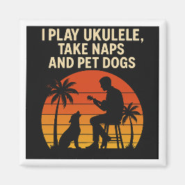 Íman Eu toco ukulele - ímã