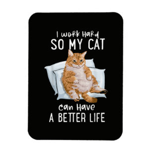 Íman Eu Trabalho Duro Para Que Meu Gato Tenha Uma Vida