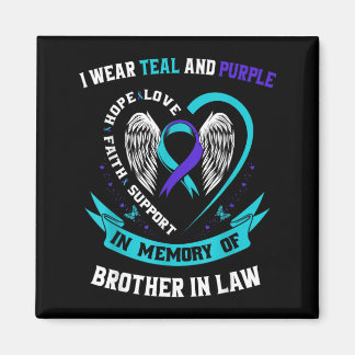 Íman Eu Uso Camisa de Conscientização Roxo Azul Irmão d