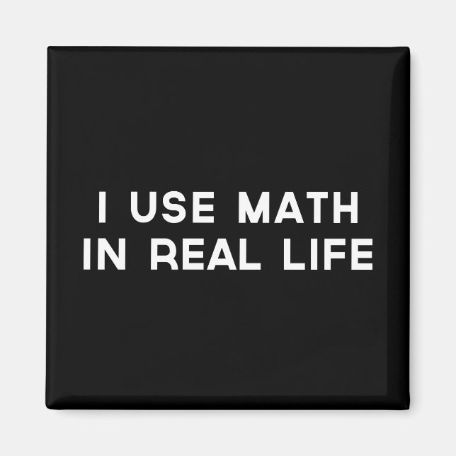 Íman Eu Uso Matemática Na Vida Real (Frente)