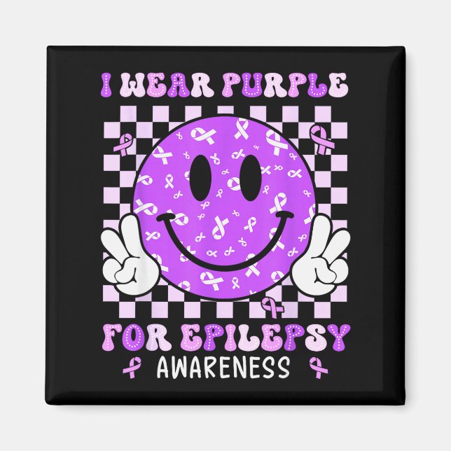 Íman Eu Uso Roxo Para Conscientização Sobre Epilepsia R (Frente)