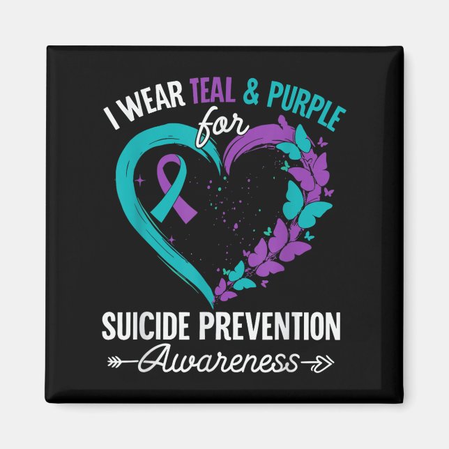 Íman Eu Uso Verde-azulado &amp; Roxo Para Prevenção do  (Frente)