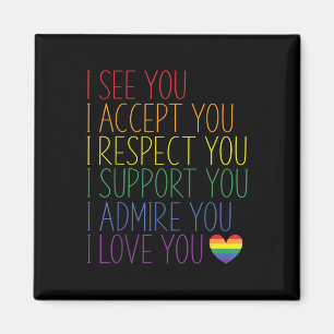 Íman Eu Vejo Aceito Respeito Apoio Admiro Amo Você Lgbt