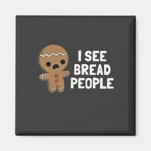 Íman Eu Vejo Pessoas de Pão Engraçadas Natal Biscoito d