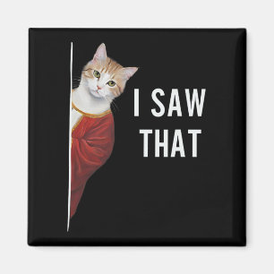 Íman Eu Vi Aquele Gatinho Engraçado Gato De Natal Jesus