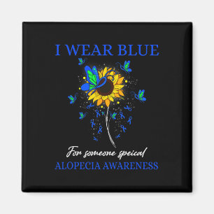 Íman Eu Visto Azul Para A Consciência Da Alopecia Giras