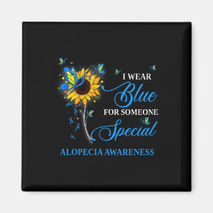Íman Eu Visto Azul Para A Consciência Da Alopecia Giras