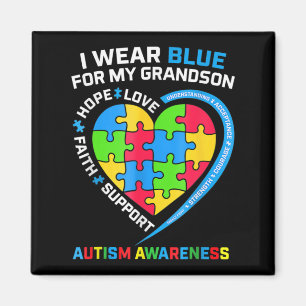 Íman Eu Visto Azul Para A Consciência Do Autismo Do Meu