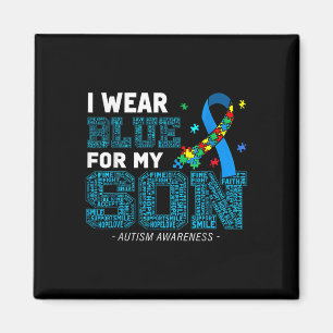 Íman Eu Visto Azul Para O Meu Filho Autismo Consciência