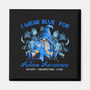 Íman Eu Visto Azul Para O Reconhecimento Autismo Entend