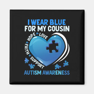 Íman Eu Visto Azul Para Os Meus Primos Crianças Autismo