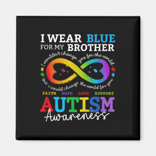 Íman Eu Visto Blues Para Meu Irmão Autismo Consciência