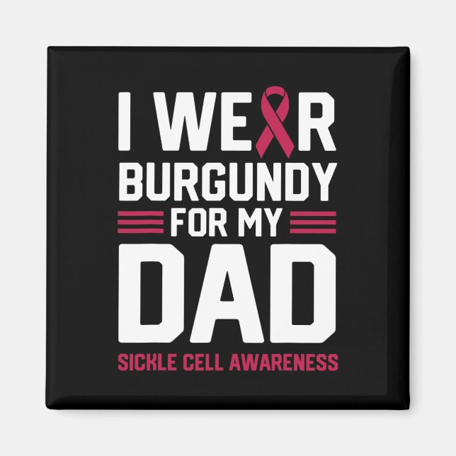 Íman Eu Visto Burgundy para o meu Pai Anemia das Célula (Frente)