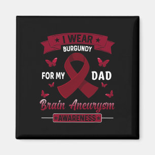 Íman Eu Visto Burgundy Para O Meu Pai Awarenismo Do Cér