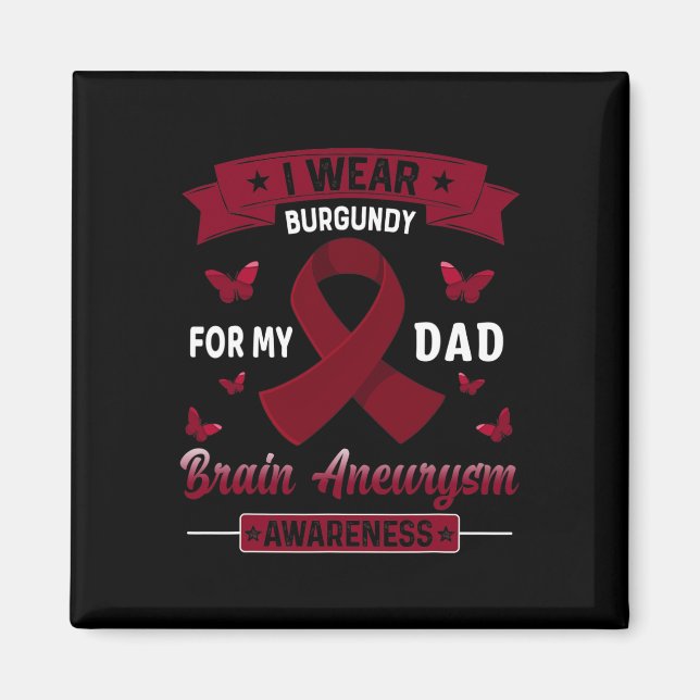 Íman Eu Visto Burgundy Para O Meu Pai Awarenismo Do Cér (Frente)