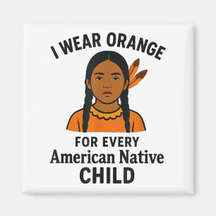 Íman Eu Visto Laranja Para Cada Unidade Nativa American