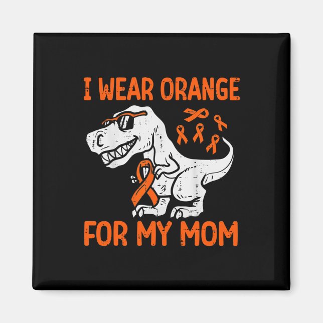 Íman Eu Visto Laranja Para Minha Mãe Dinossauro Múltipl (Frente)