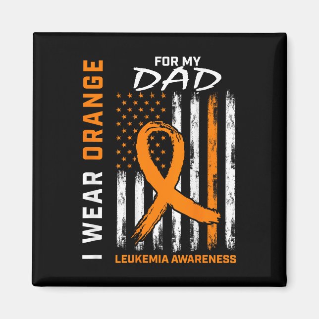 Íman Eu Visto Laranja Para O Meu Pai Leucemia Conscient (Frente)