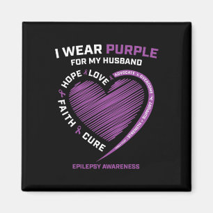 Íman Eu Visto Roxo Para O Meu Marido Sensibilização Par