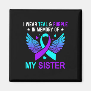 Íman Eu Visto Roxo Teal Em Memória Do Suicídio Da Minha