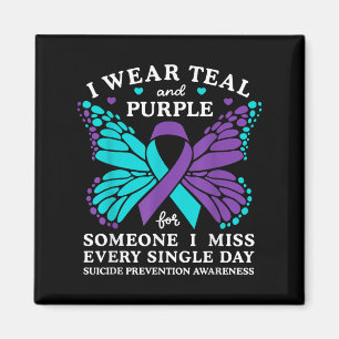 Íman Eu Visto Teal & Roxo Para A Prevenção Do Suicí