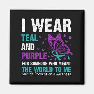 Íman Eu Visto Teal & Roxo Para Alguém Que Quer Dize