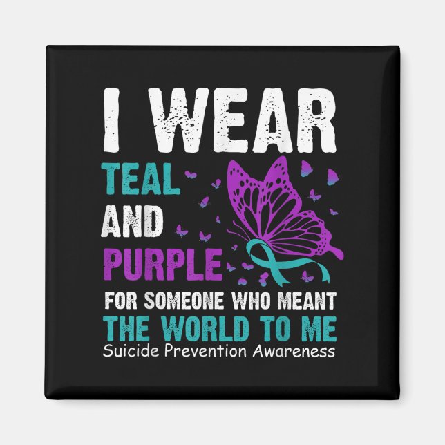 Íman Eu Visto Teal &amp; Roxo Para Alguém Que Quer Dize (Frente)