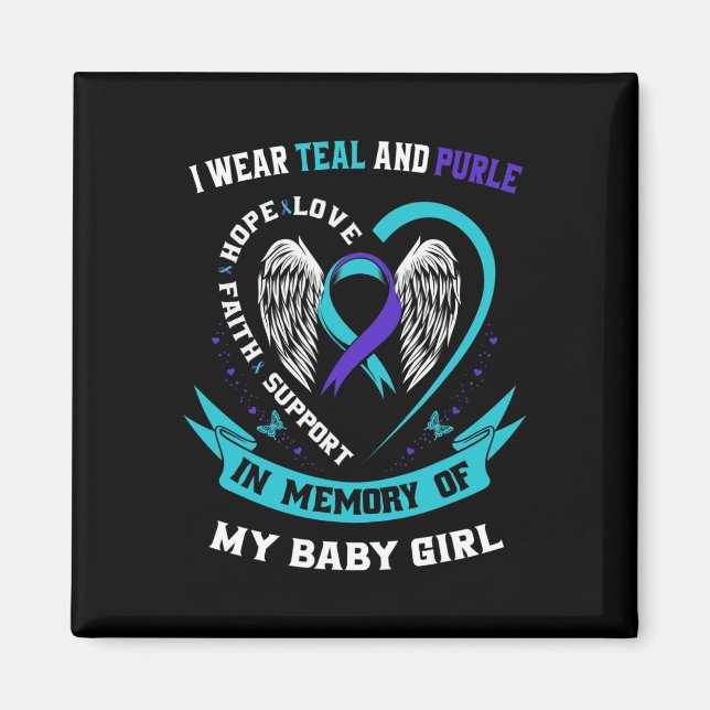 Íman Eu Visto Teal E Roxo (Frente)