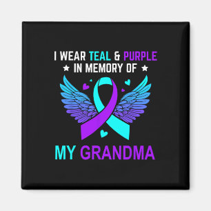 Íman Eu Visto Teal E Roxo Em Memória Da Minha Avó Sui