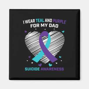 Íman Eu Visto Teal E Roxo Para A Consciência Do Suicídi