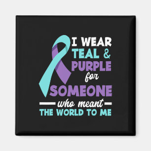 Íman Eu Visto Teal E Roxo Para Alguém Que Eu Amo Suicíd