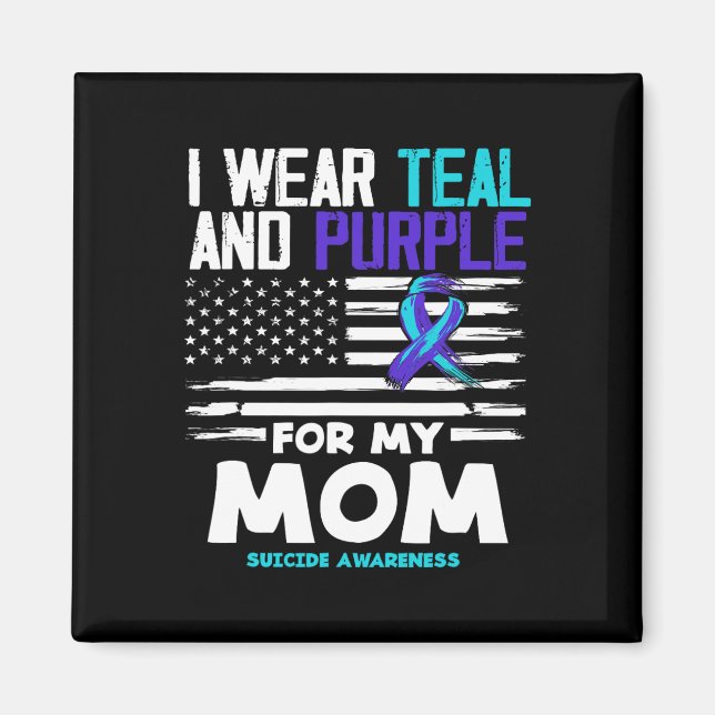 Íman Eu Visto Teal E Roxo Para Minha Mãe, Awarenes Suic (Frente)
