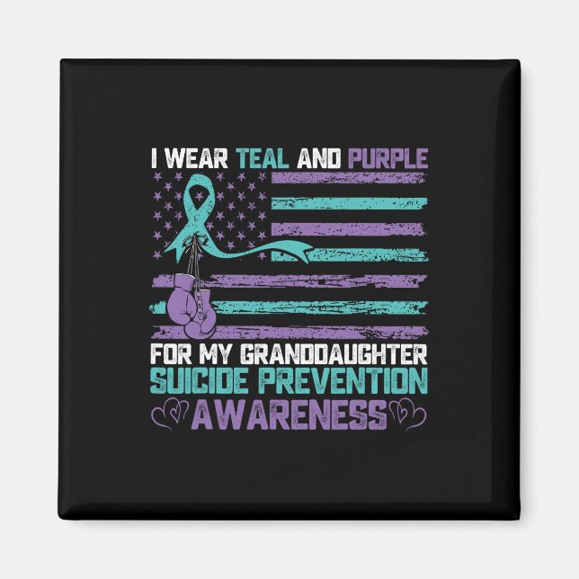 Íman Eu Visto Teal E Roxo Para Minha Neta Suicid (Frente)