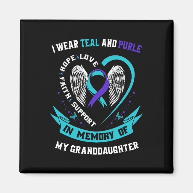 Íman Eu Visto Teal E Roxo Para O Suicídio Da Neta A (Frente)