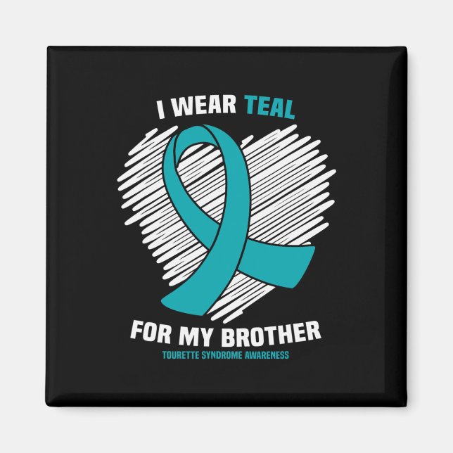 Íman Eu Visto Teal Para Meu Irmão Sindroma Tourette Com (Frente)