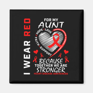 Íman Eu Visto Vermelho Para Minha Tia Doença Cardíaca.