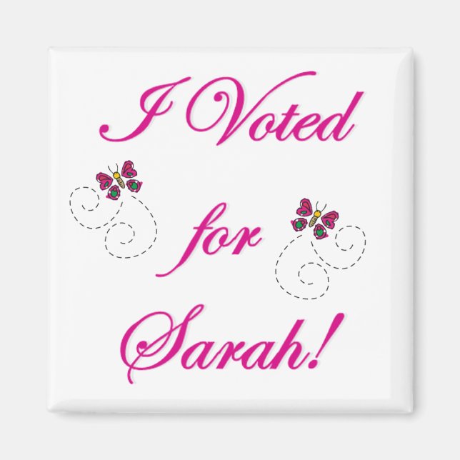 Íman Eu votei em Sarah! (Frente)