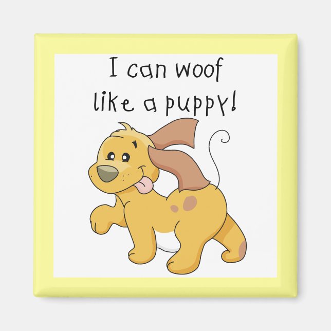 Íman Eu Woof gosto do camiseta e dos presentes de um fi (Frente)