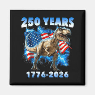 Íman EUA 250 Anos 1776-2026 Dinossauro Bandeira da Amér