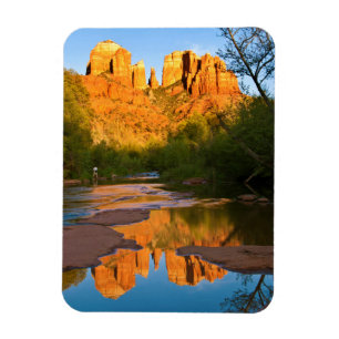 Íman EUA, Arizona. Cathedral Rock ao pôr do sol