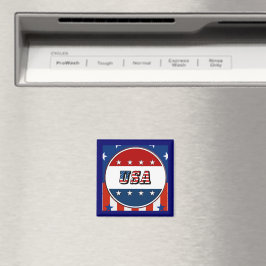 Íman EUA - Bandeira Americana Círculo Nº 2 Refrig Magne