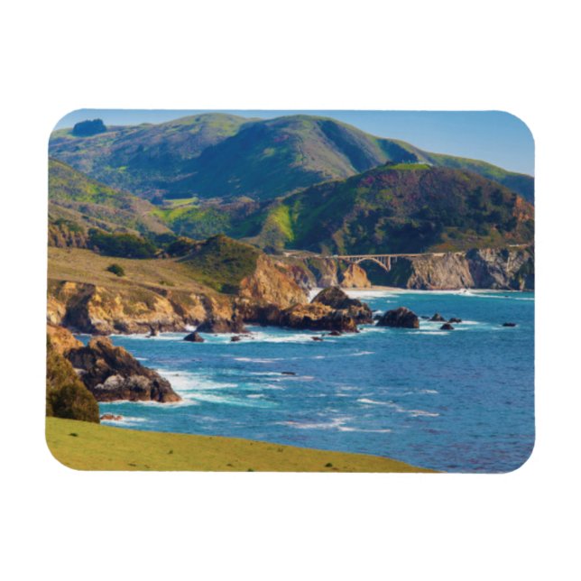 Íman EUA, Califórnia. Panorama de Big Sur com Bixby (Horizontal)