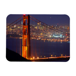 Íman EUA, Califórnia. Ponte Golden Gate à Noite