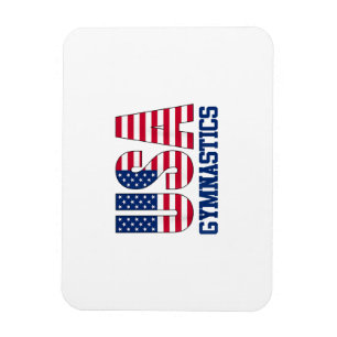 Íman EUA com American Flag Gymnastics Sports